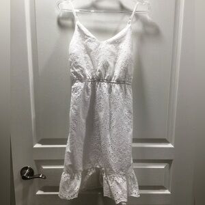 Classic White Eyelet Sundress 100% Cotton
